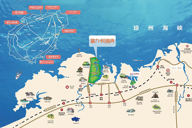 富力悦海湾区位图