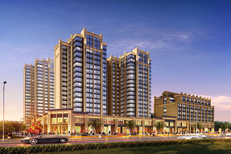 万旭商业广场沿街楼栋效果图 万旭商业广场沿街楼栋效果图