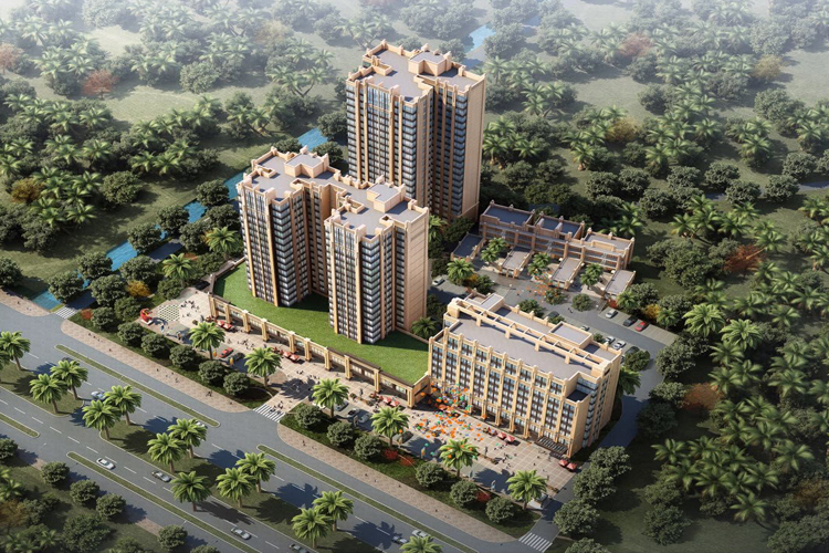 万旭商业广场鸟瞰图 万旭商业广场鸟瞰图