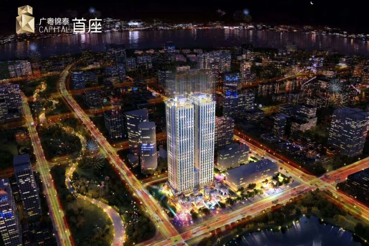 广粤锦泰首座夜景鸟瞰图 广粤锦泰首座夜景鸟瞰图